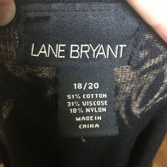 Lane Bryant gold leafy seed bead 18/20 cardigan - Picture 3 of 3